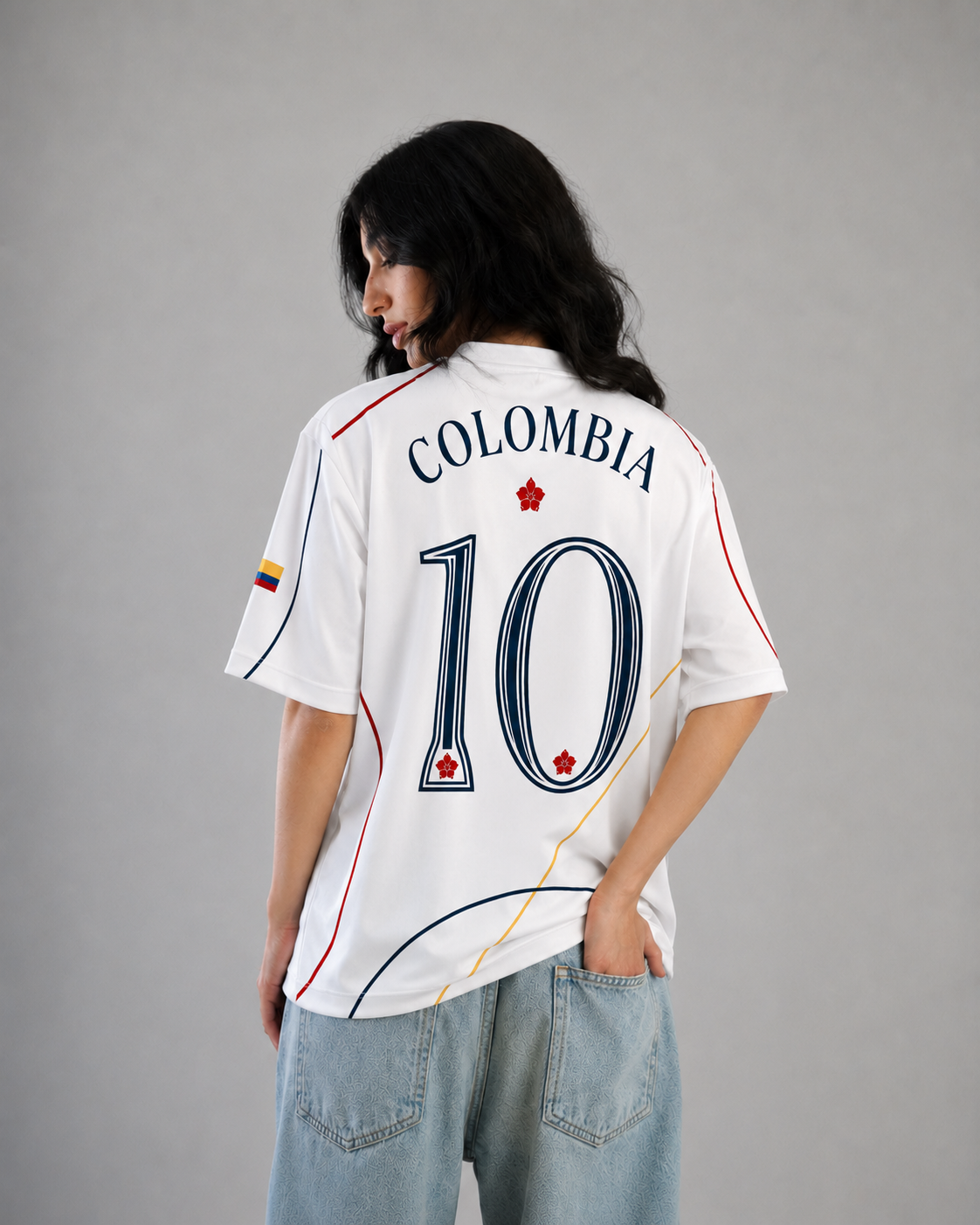 CAMISETA OVERSIZE MINIMALISTA COLOMBIA MUJER