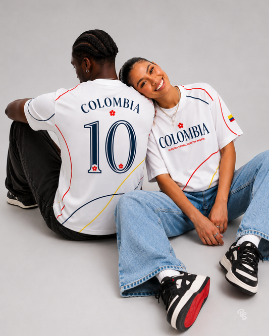 CAMISETA OVERSIZE MINIMALISTA COLOMBIA MUJER