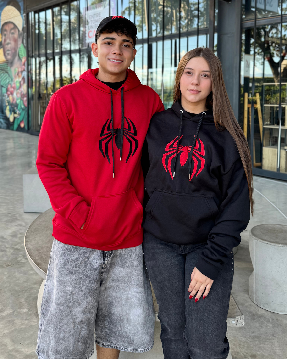 Hoodie Spiderman Negro unisex