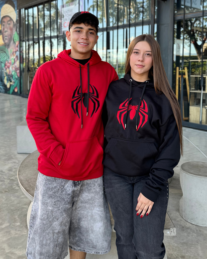 Hoodie Spiderman Negro unisex