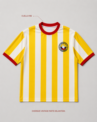 CAMISETA OVERSIZE RETRO COLOMBIA MUJER